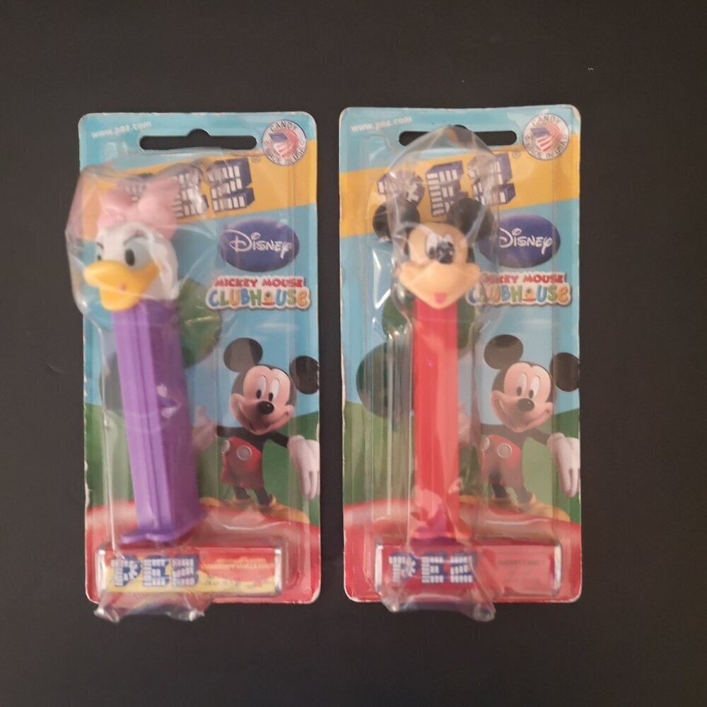 NIP Disney Mickey Mouse Clubhouse Pez Dispenser of Mickey Mouse & Daisy Duck